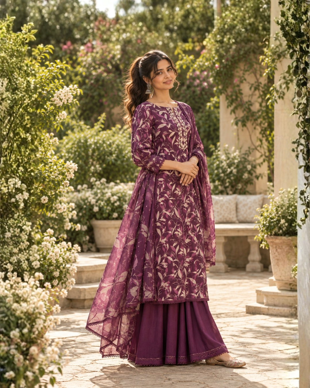 Leaf and Lace Suit Set