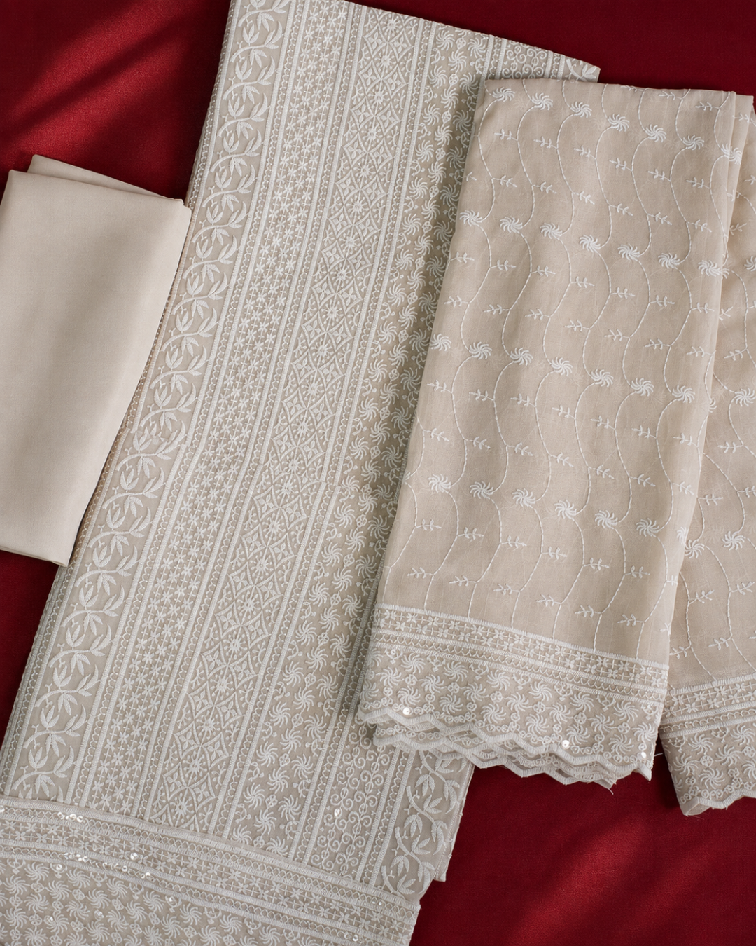 Delicate Chikankari Suit - Unstitched