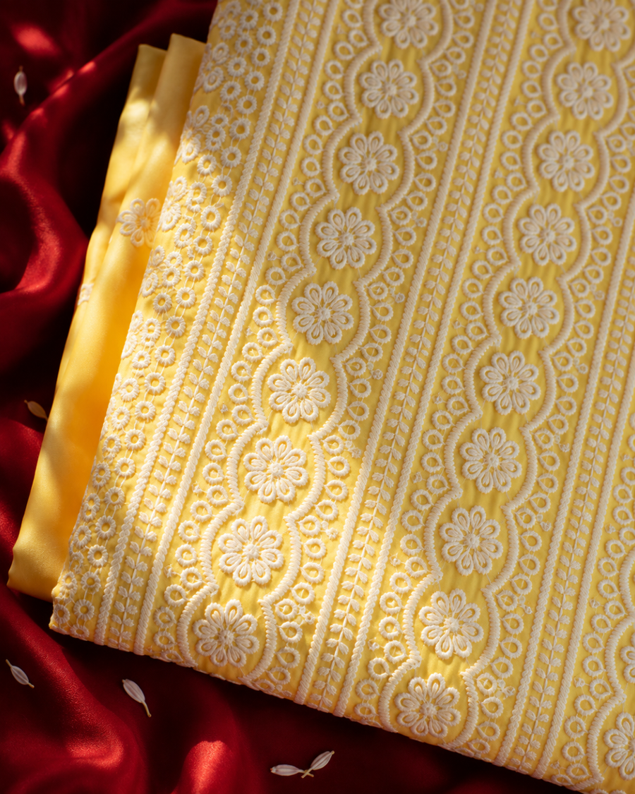 Classic Chikankari Suit - Unstitched