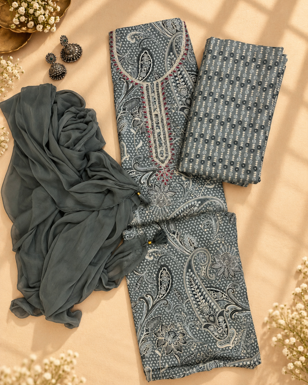 Paisley Thread Suit Set