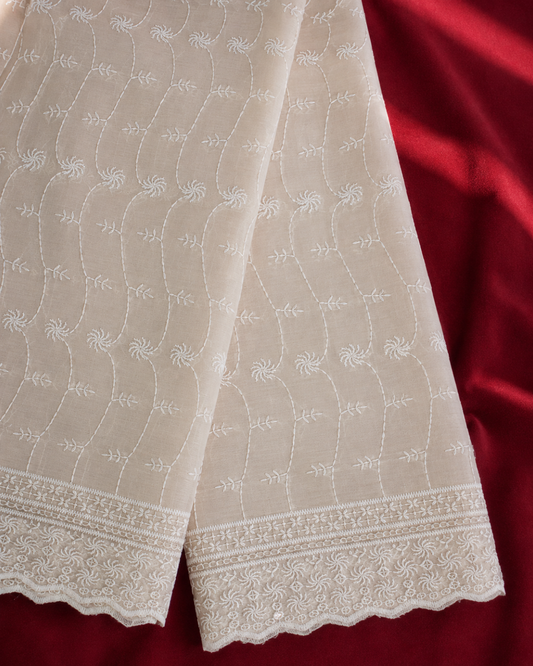 Delicate Chikankari Suit - Unstitched