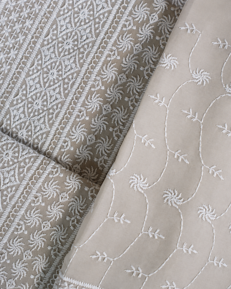 Delicate Chikankari Suit - Unstitched