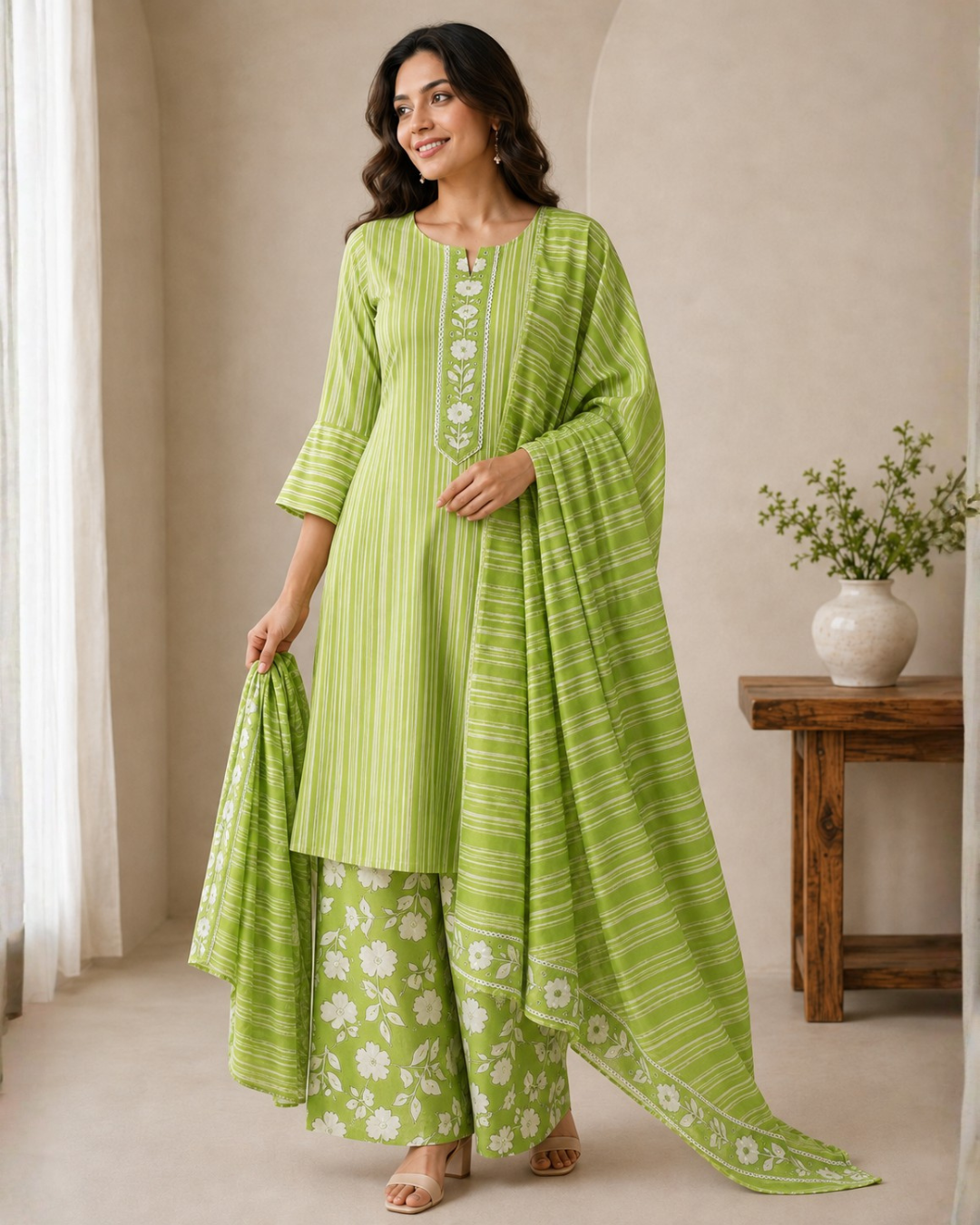 Classic Floral Suit - Unstitched