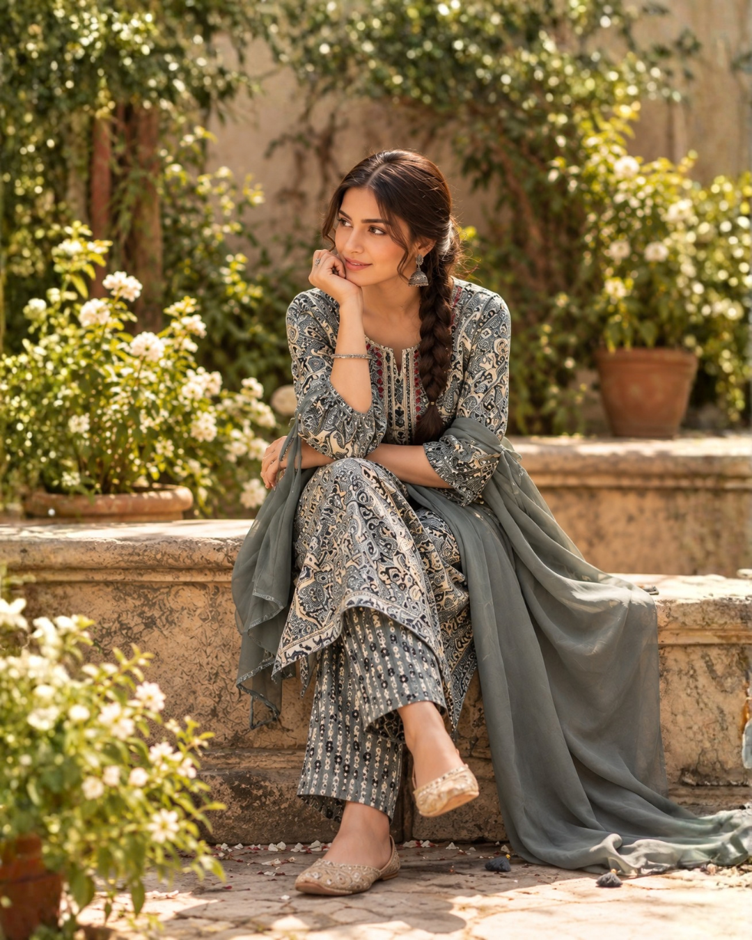 Paisley Thread Suit Set