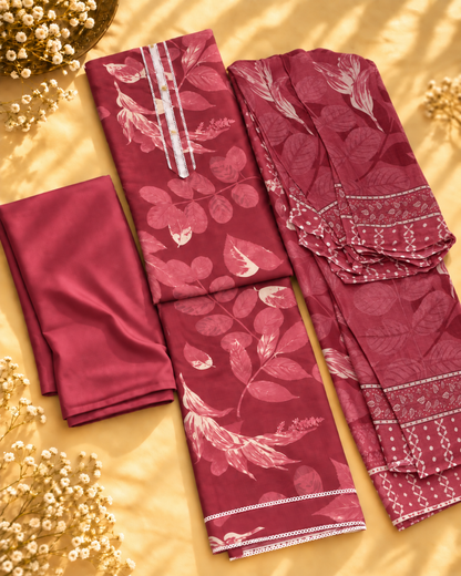 Botanical Print Suit Set