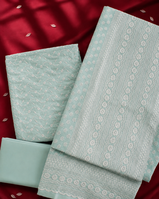 Classic Chikankari Suit - Unstitched