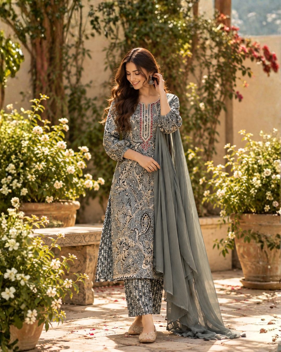 Paisley Thread Suit Set