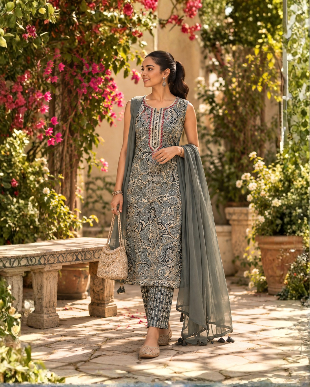 Paisley Thread Suit Set