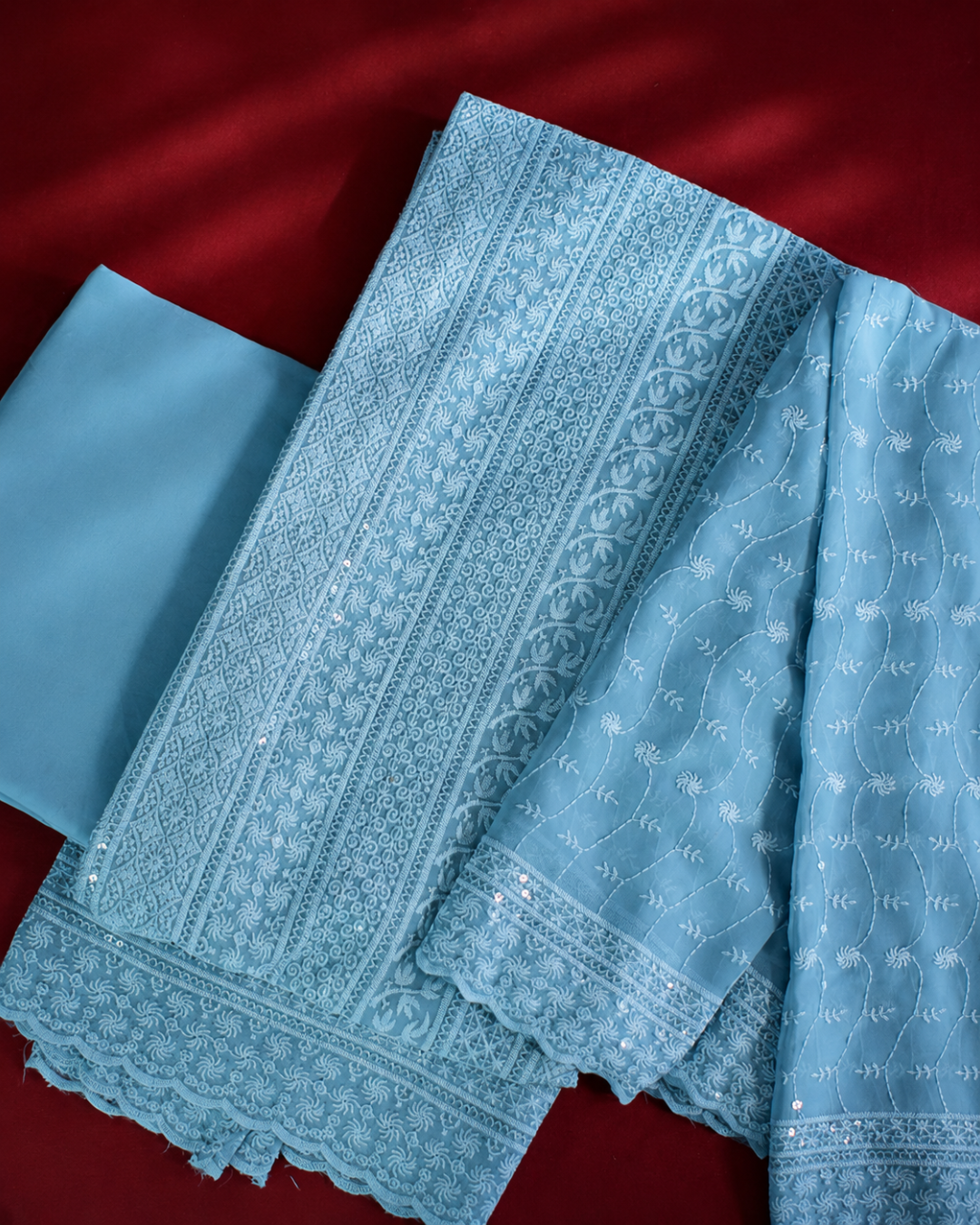 Delicate Chikankari Suit - Unstitched