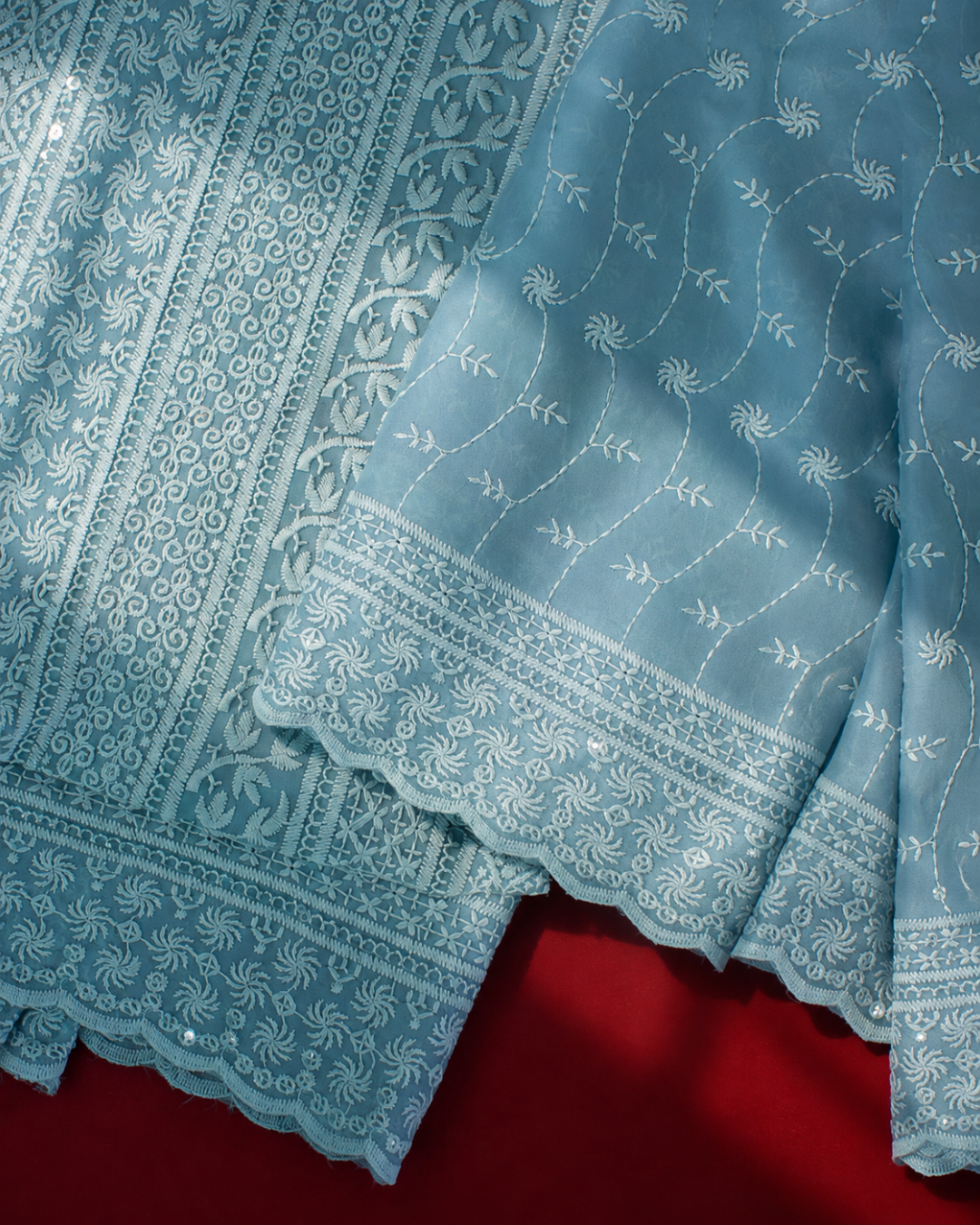 Delicate Chikankari Suit - Unstitched