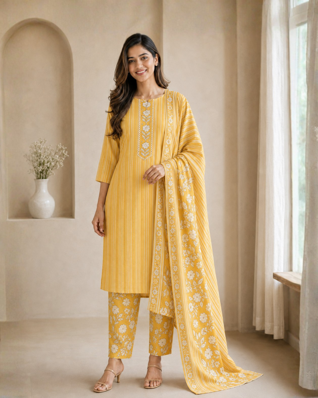 Classic Floral Suit - Unstitched