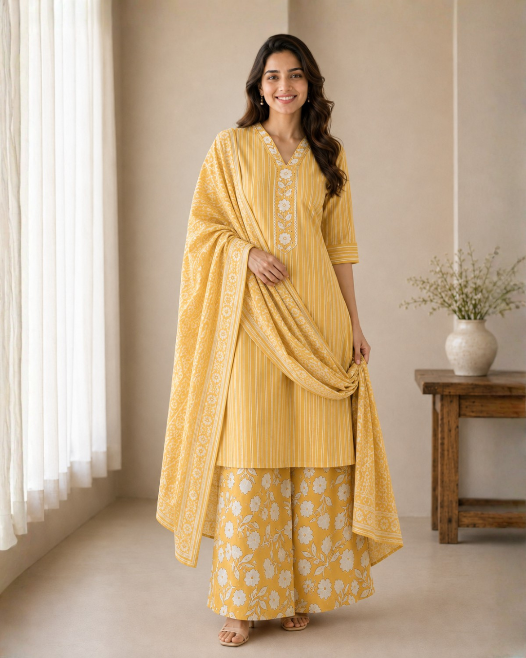Classic Floral Suit - Unstitched