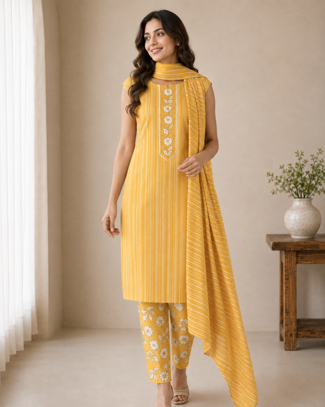 Classic Floral Suit - Unstitched