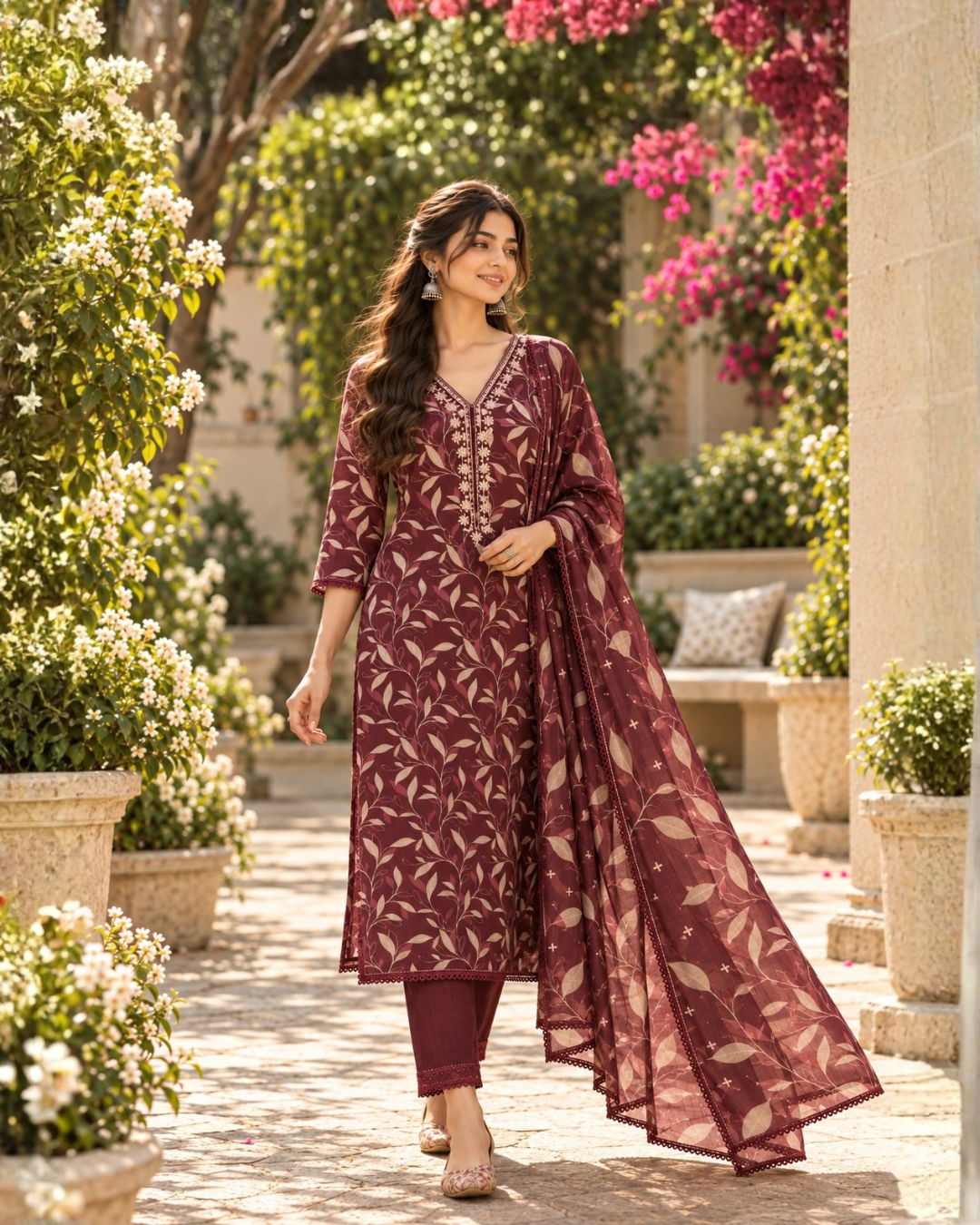 Leaf and Lace Suit Set