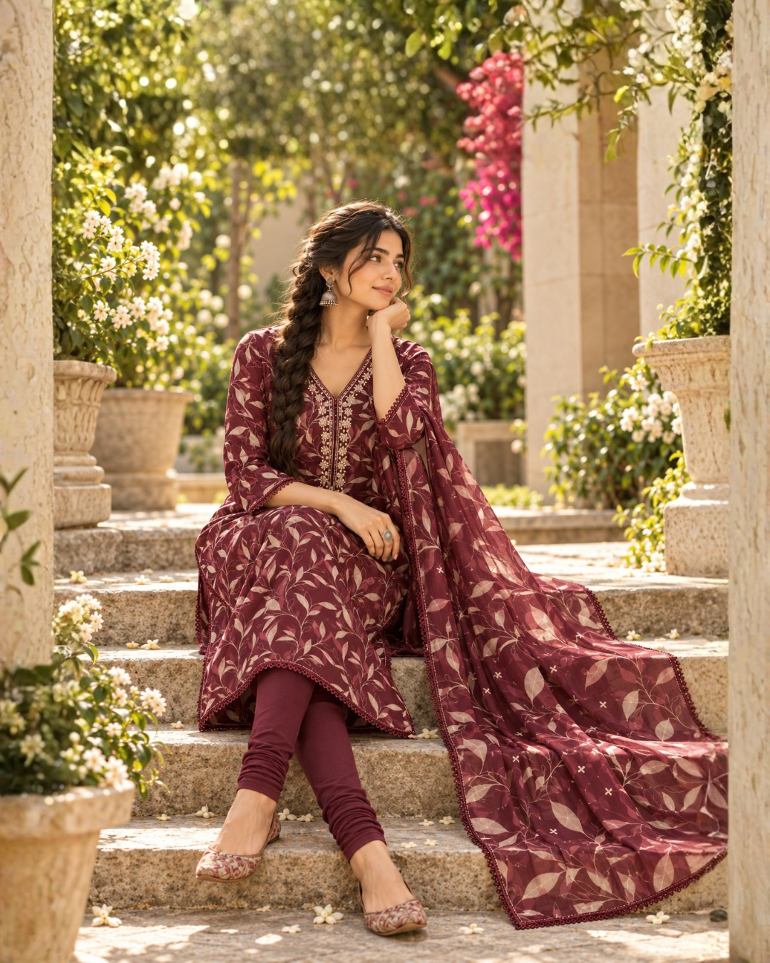 Leaf and Lace Suit Set