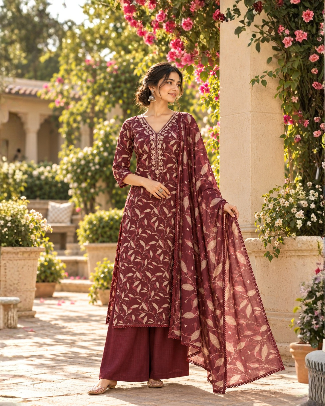 Leaf and Lace Suit Set