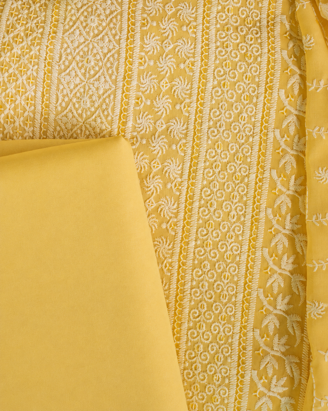 Delicate Chikankari Suit - Unstitched