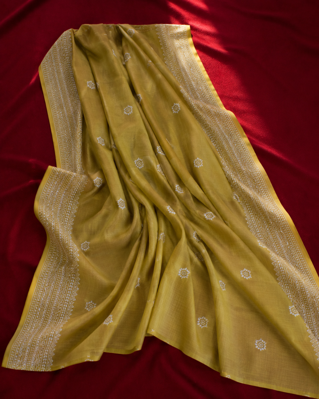 Heritage Block Print Suit - Unstitched
