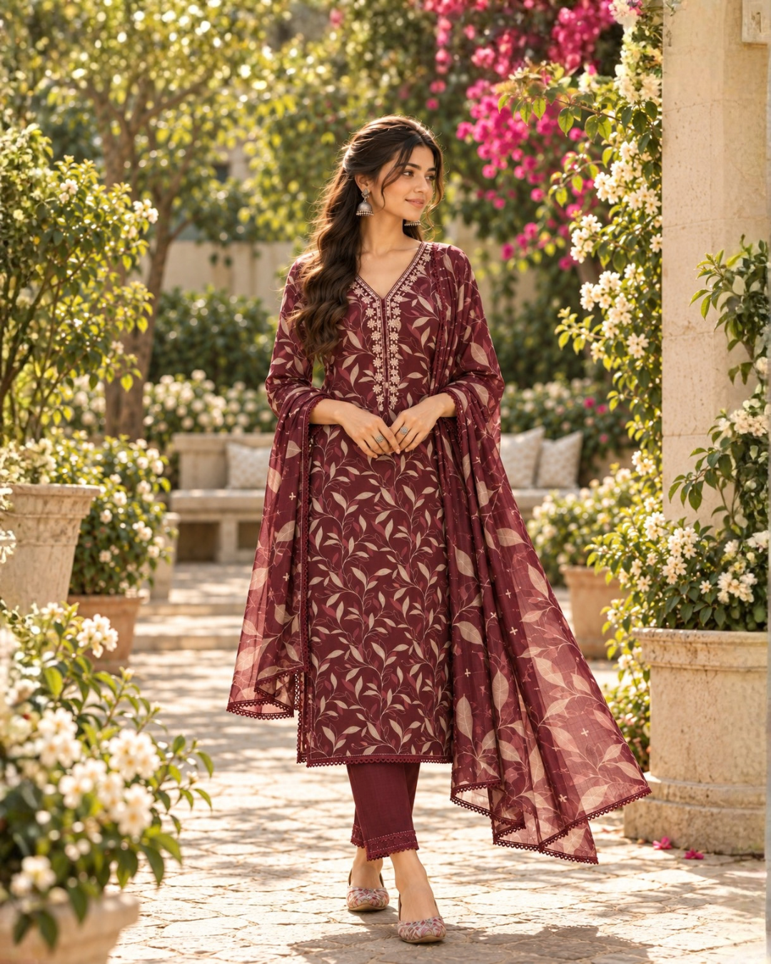 Leaf and Lace Suit Set