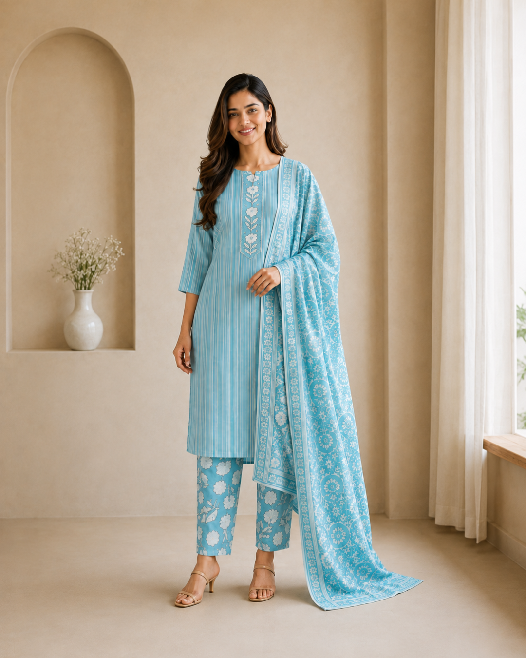 Classic Floral Suit - Unstitched