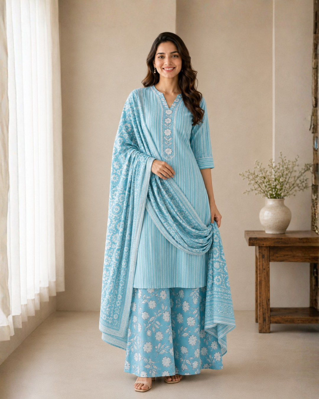 Classic Floral Suit - Unstitched
