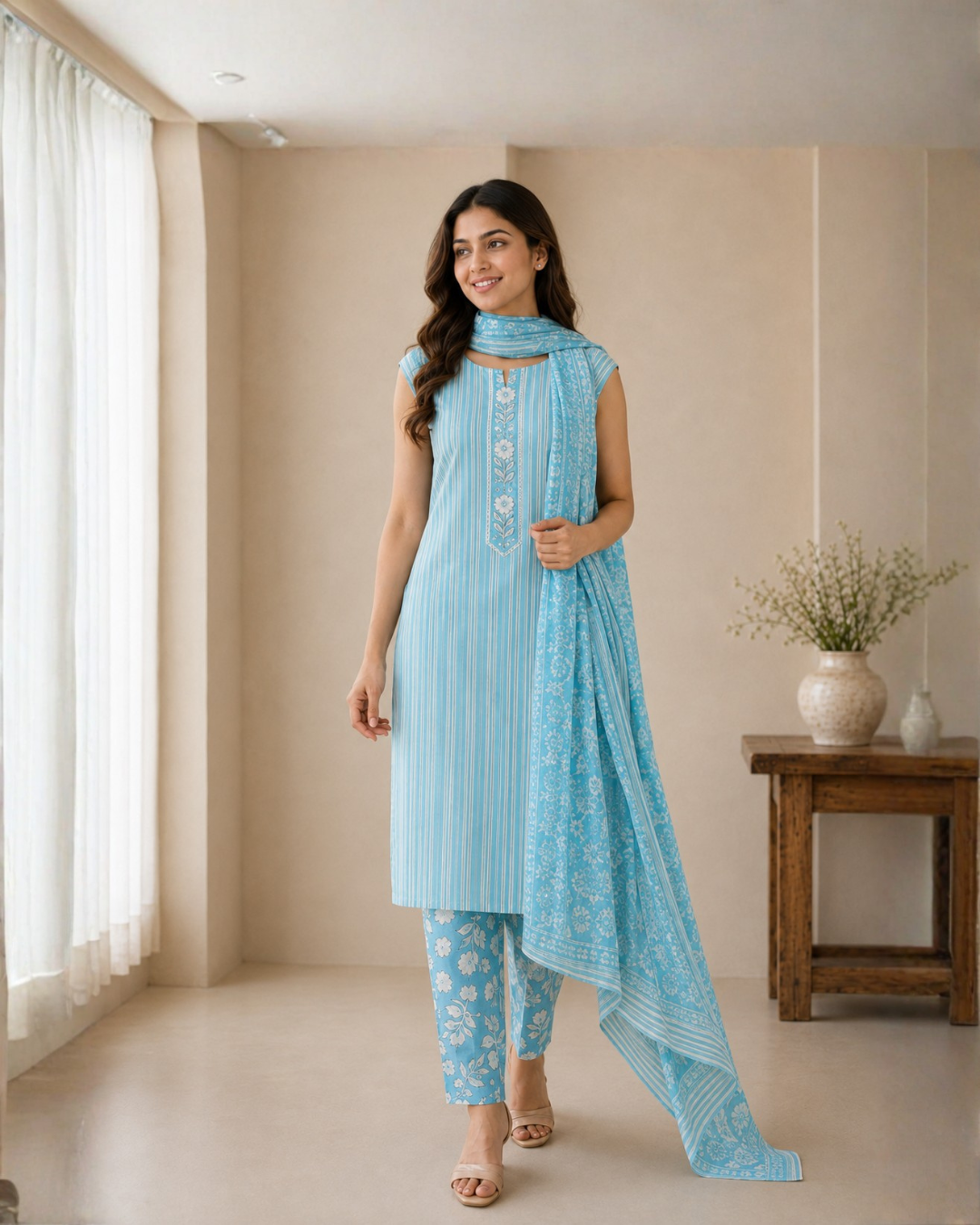 Classic Floral Suit - Unstitched