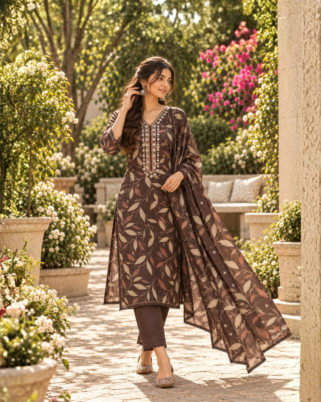 Leaf and Lace Suit Set
