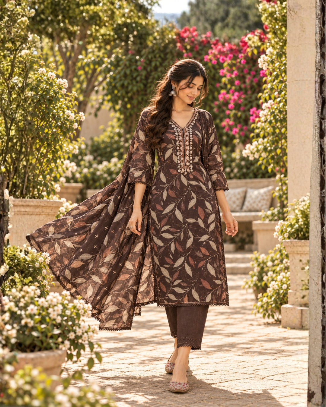 Leaf and Lace Suit Set