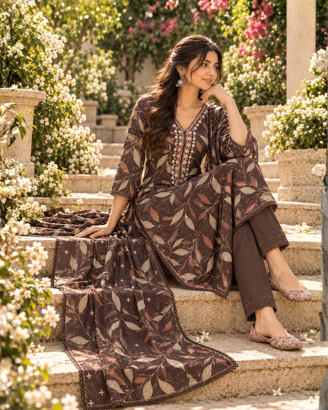 Leaf and Lace Suit Set