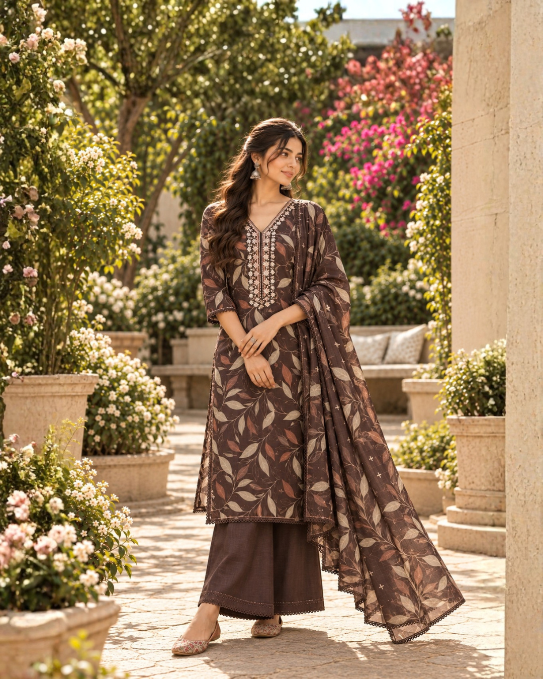 Leaf and Lace Suit Set