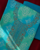 Turquoise Embroidered Suit - Unstitched