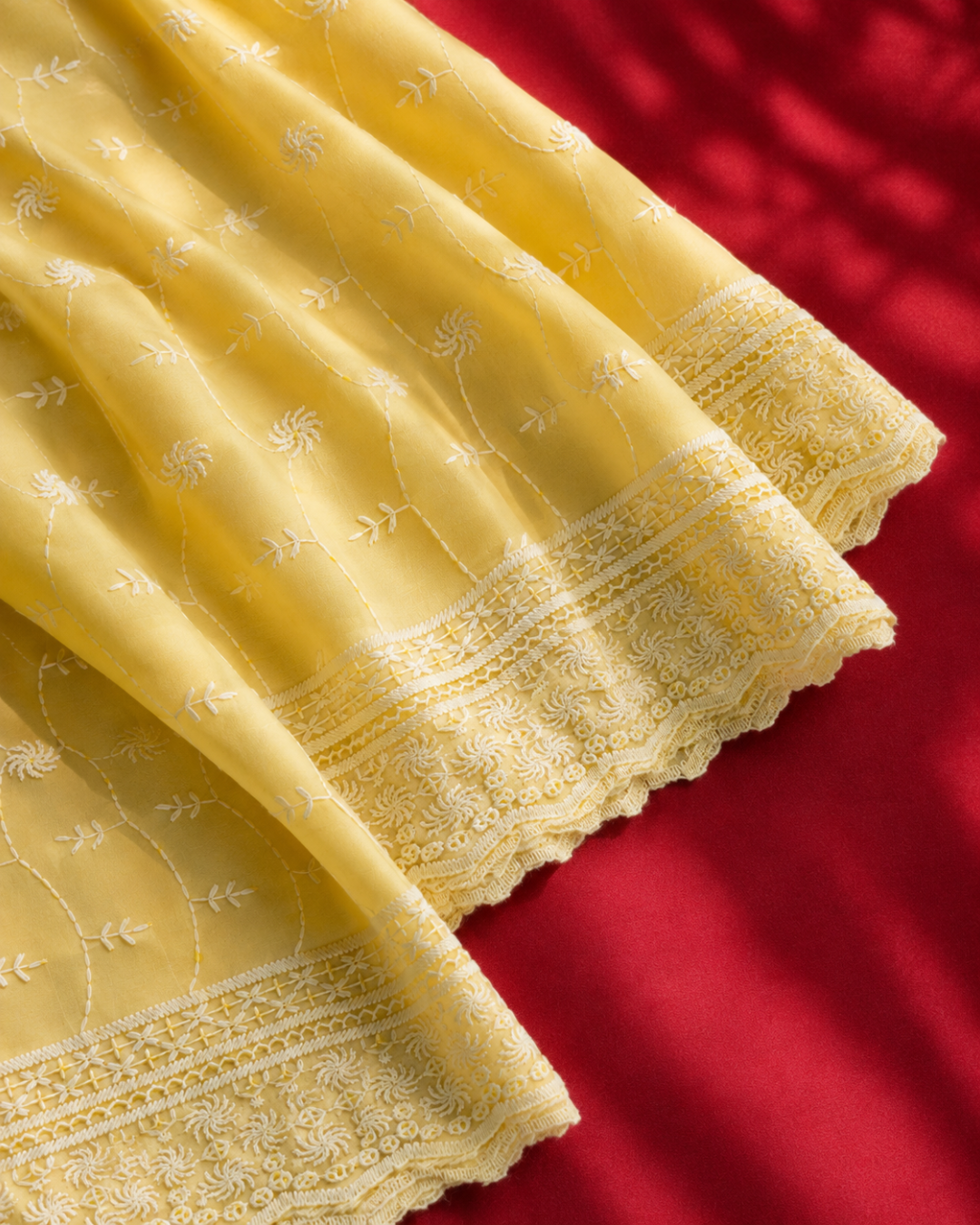 Delicate Chikankari Suit - Unstitched
