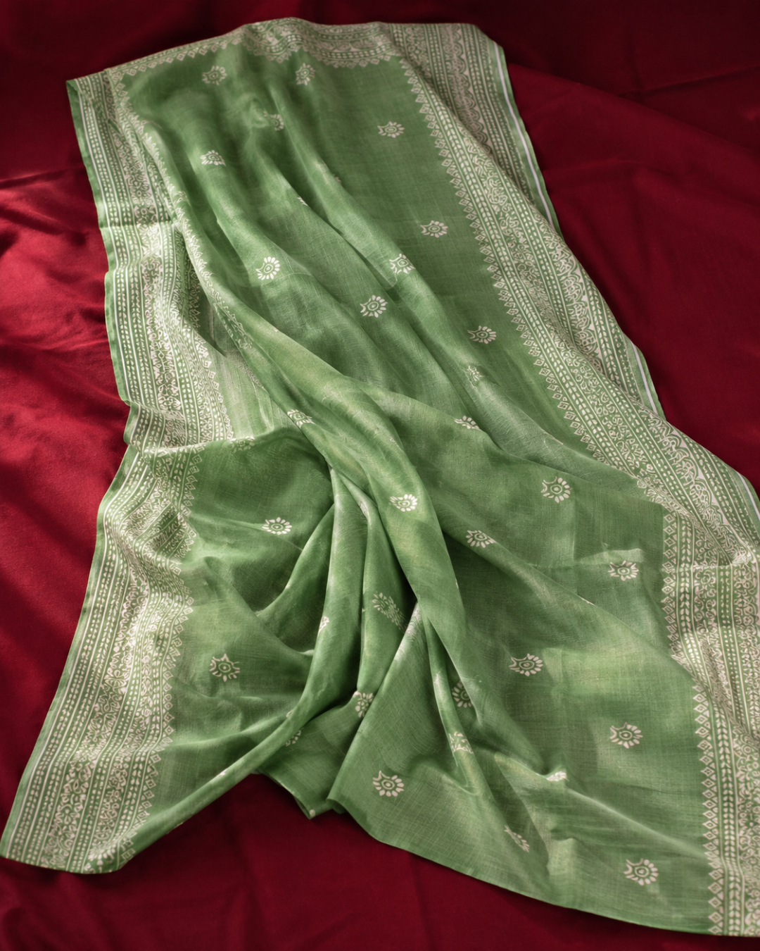 Heritage Block Print Suit - Unstitched