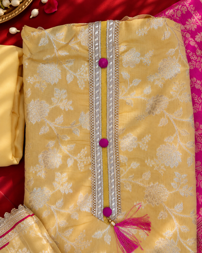 Contrast Threads Suit Set