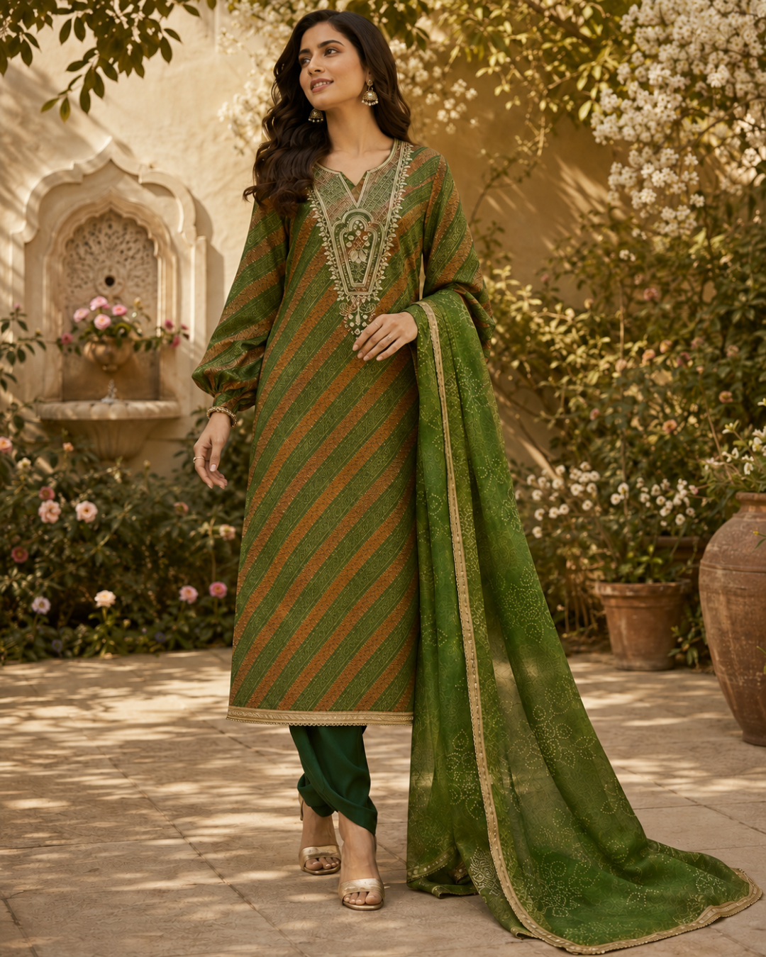 Folk Stripe Suit - Unstitched