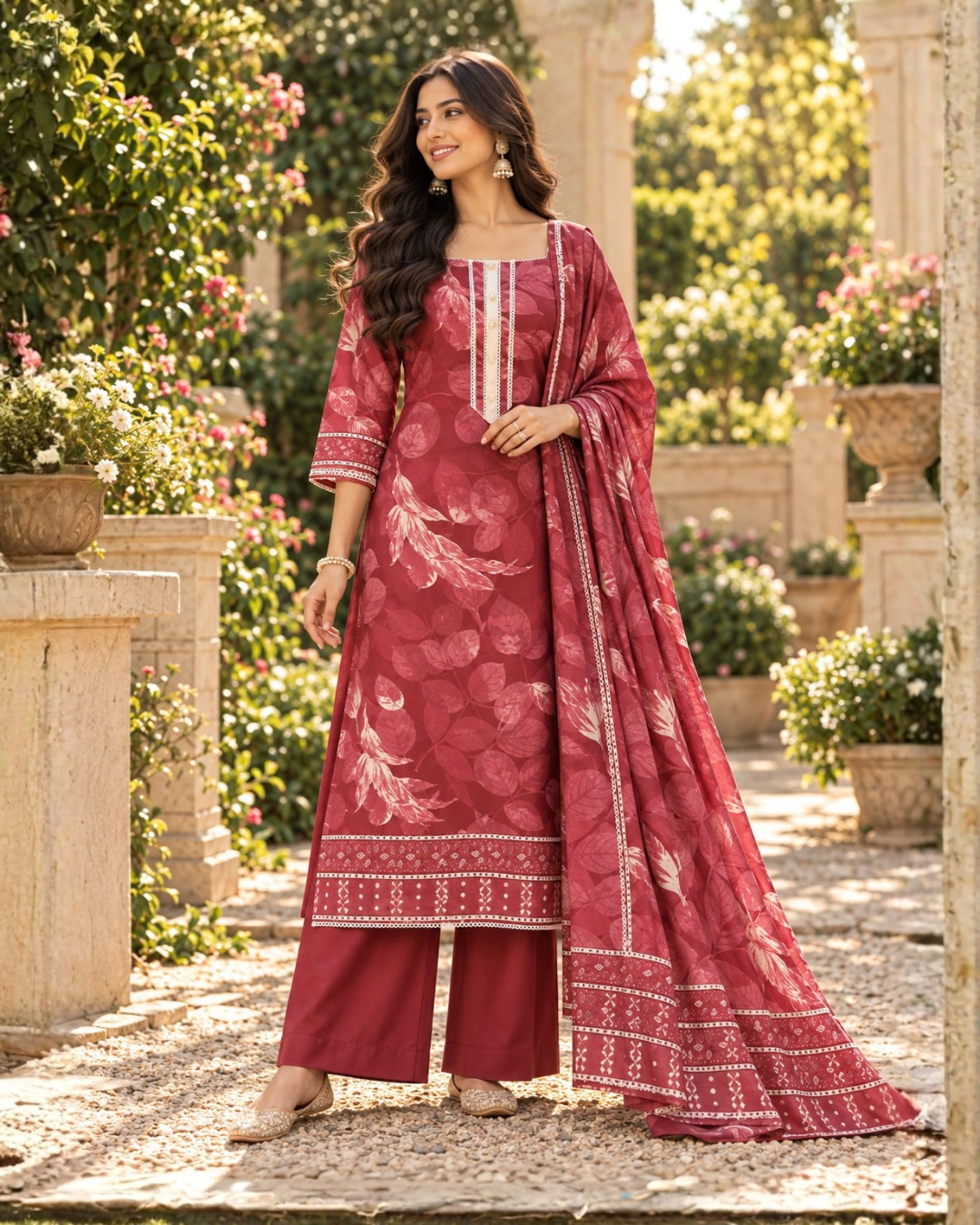 Botanical Print Suit Set