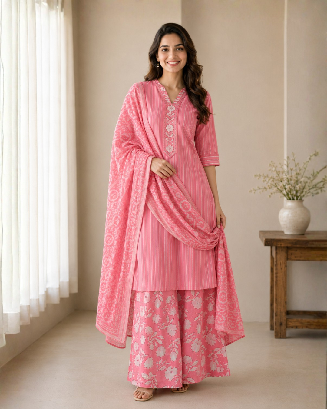 Classic Floral Suit - Unstitched
