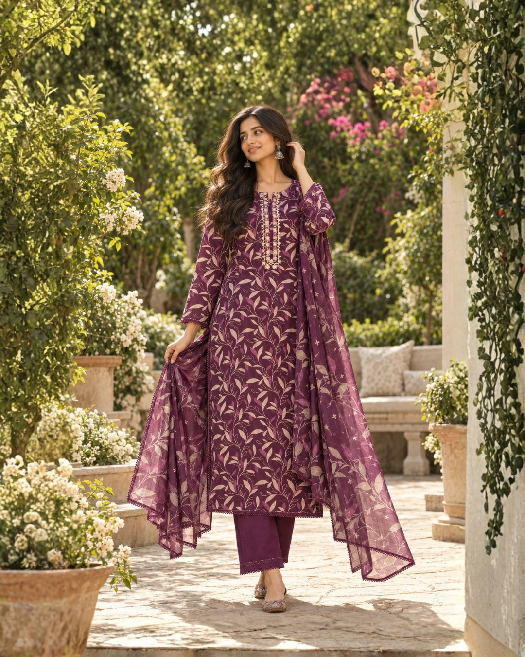 Leaf and Lace Suit Set