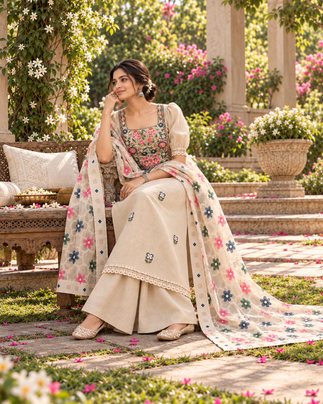 Threadwork Panel Suit Set