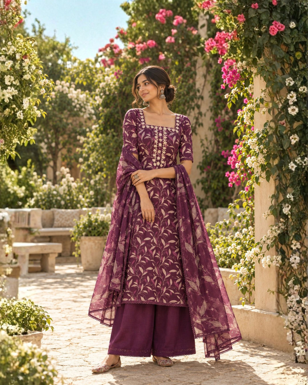 Leaf and Lace Suit Set