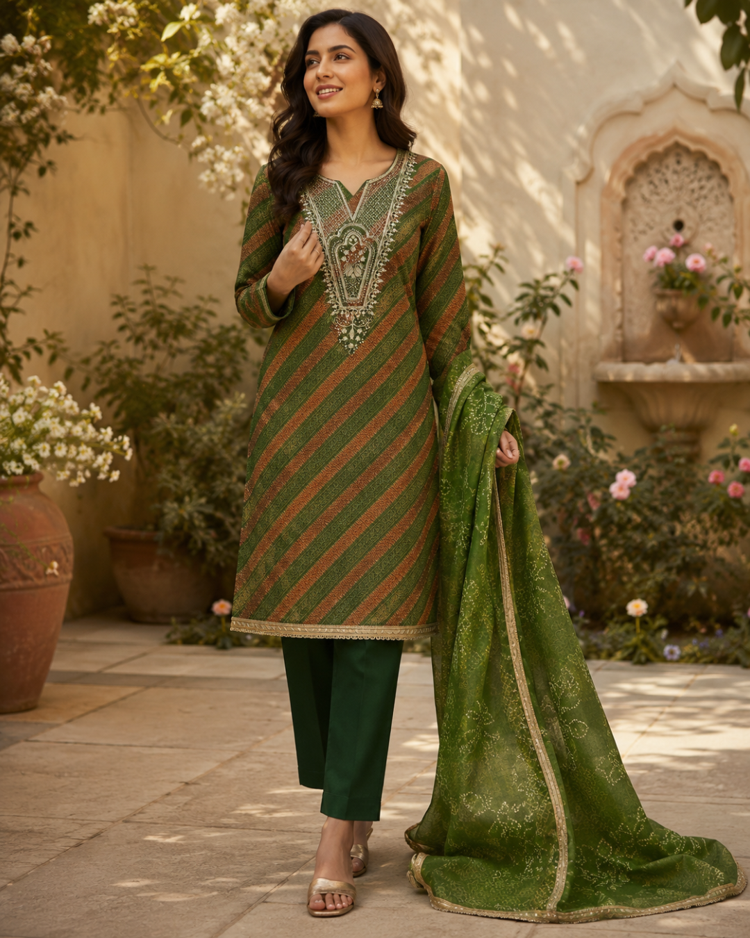 Folk Stripe Suit - Unstitched