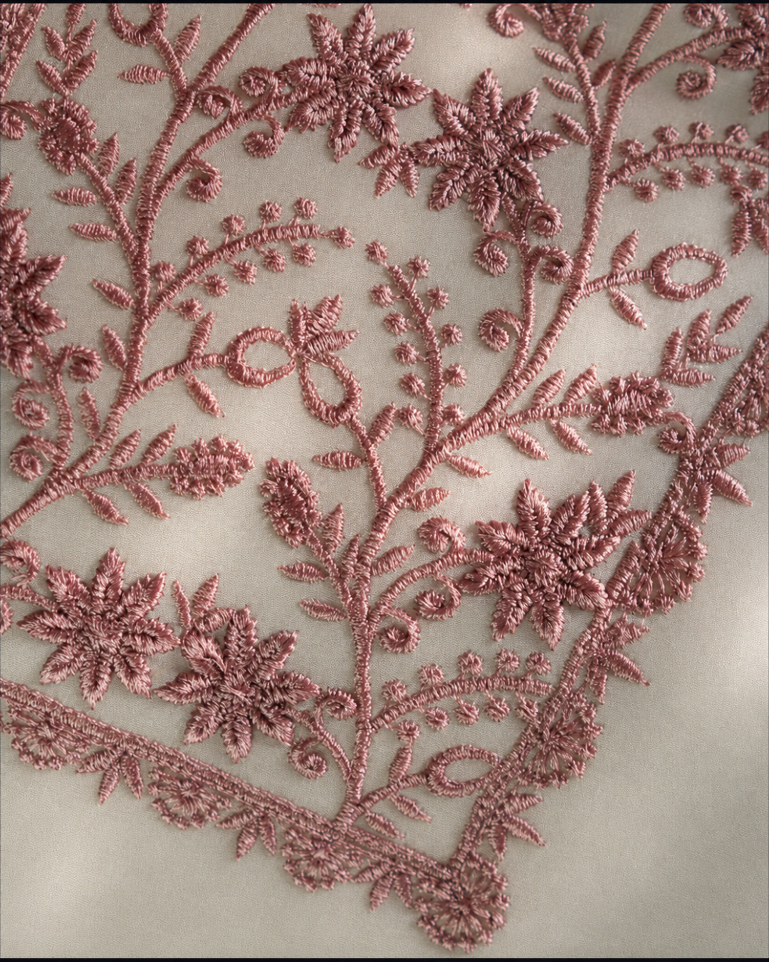 Ivory Thread Embroidered Suit - Unstitched