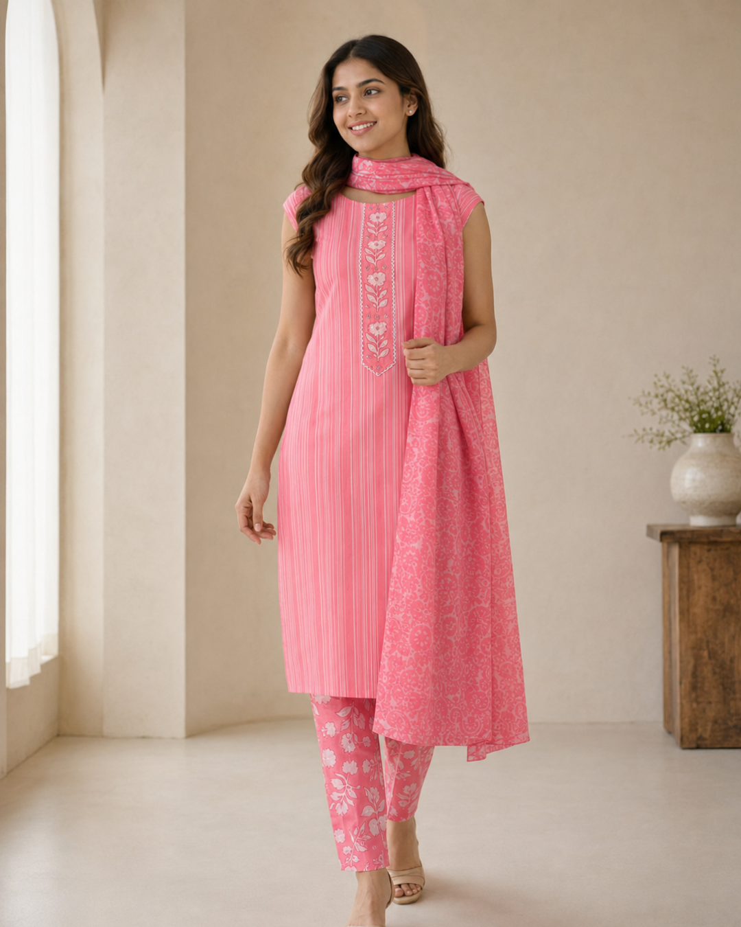Classic Floral Suit - Unstitched