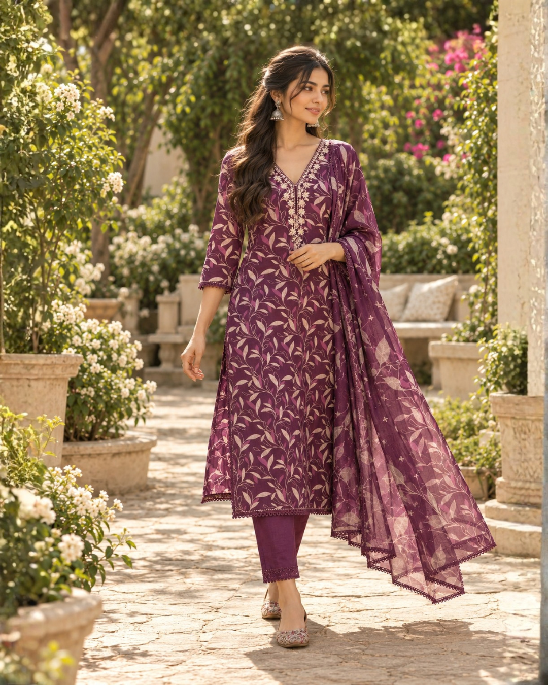 Leaf and Lace Suit Set
