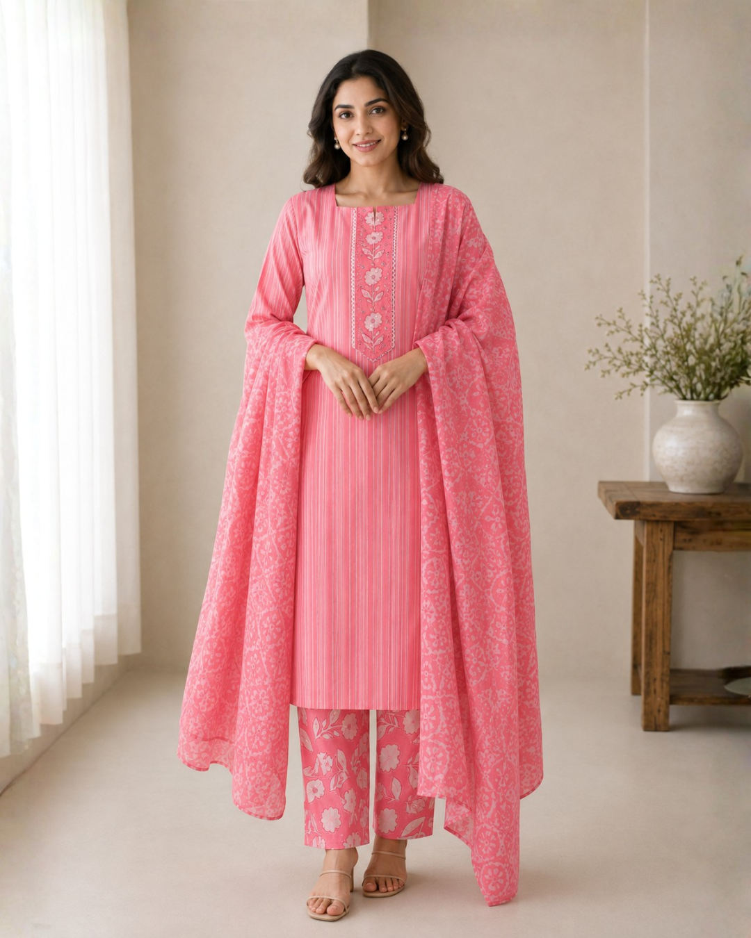 Classic Floral Suit - Unstitched