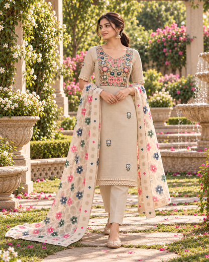 Threadwork Panel Suit Set