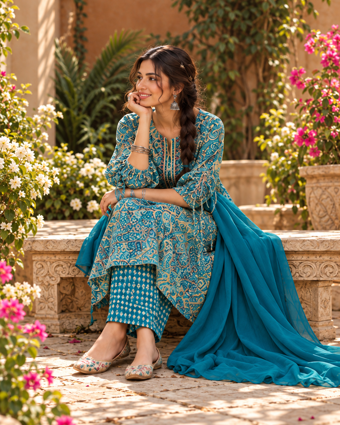 Paisley Thread Suit Set
