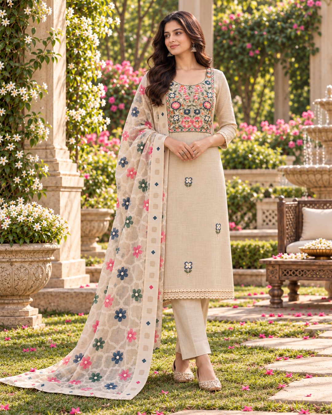 Threadwork Panel Suit Set