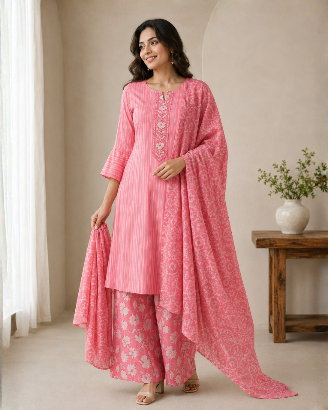 Classic Floral Suit - Unstitched