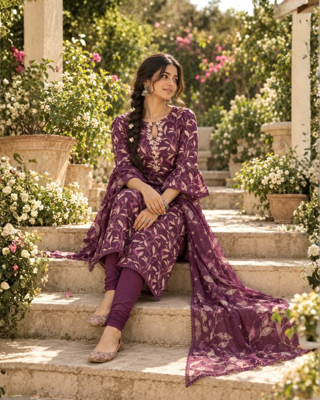 Leaf and Lace Suit Set